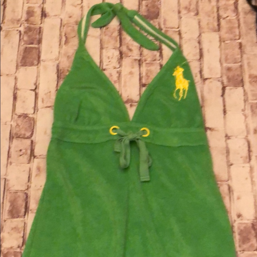Ralph Lauren Terry Cloth Dress size L -Kelly Green